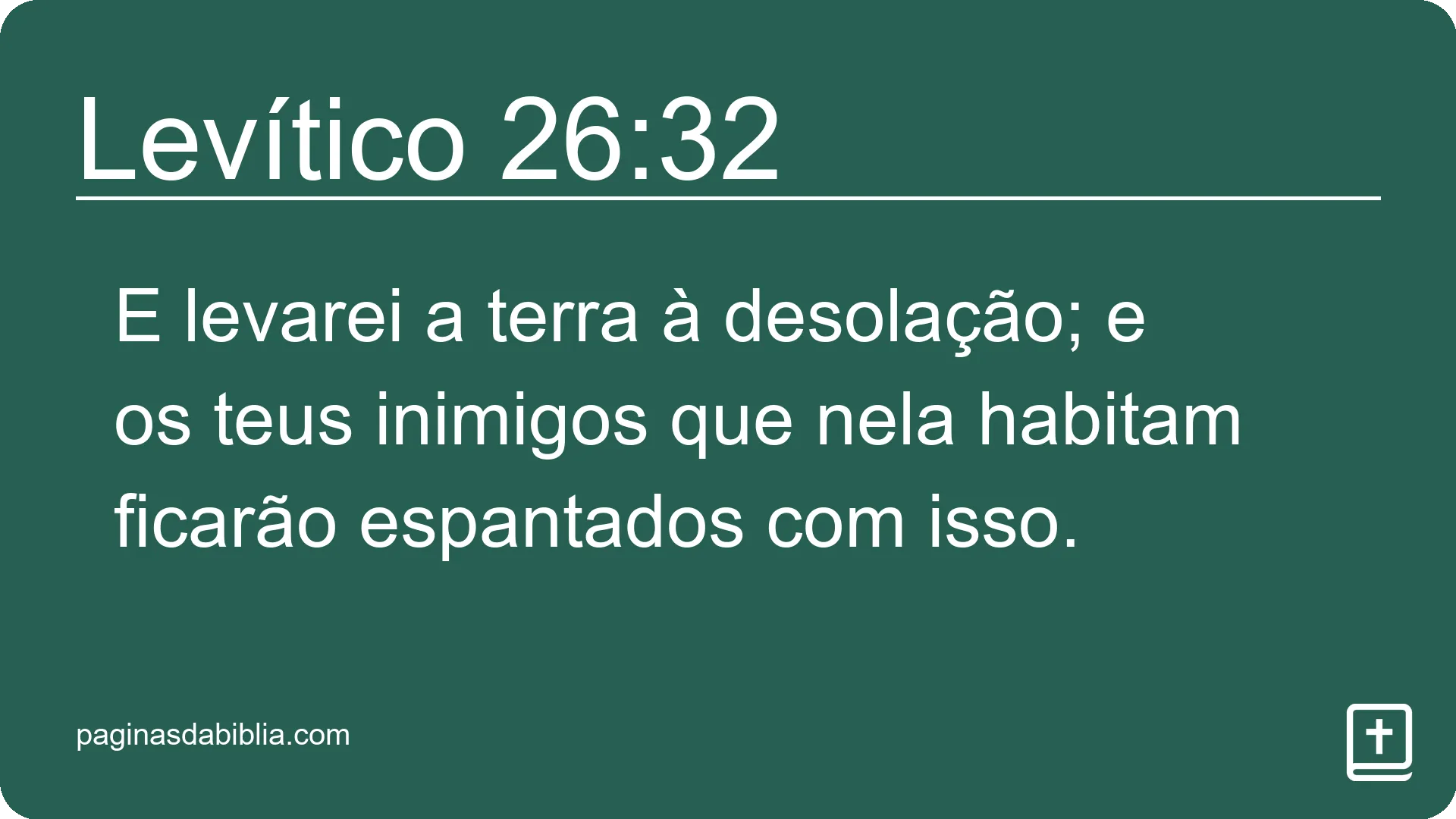 Levítico 26:32