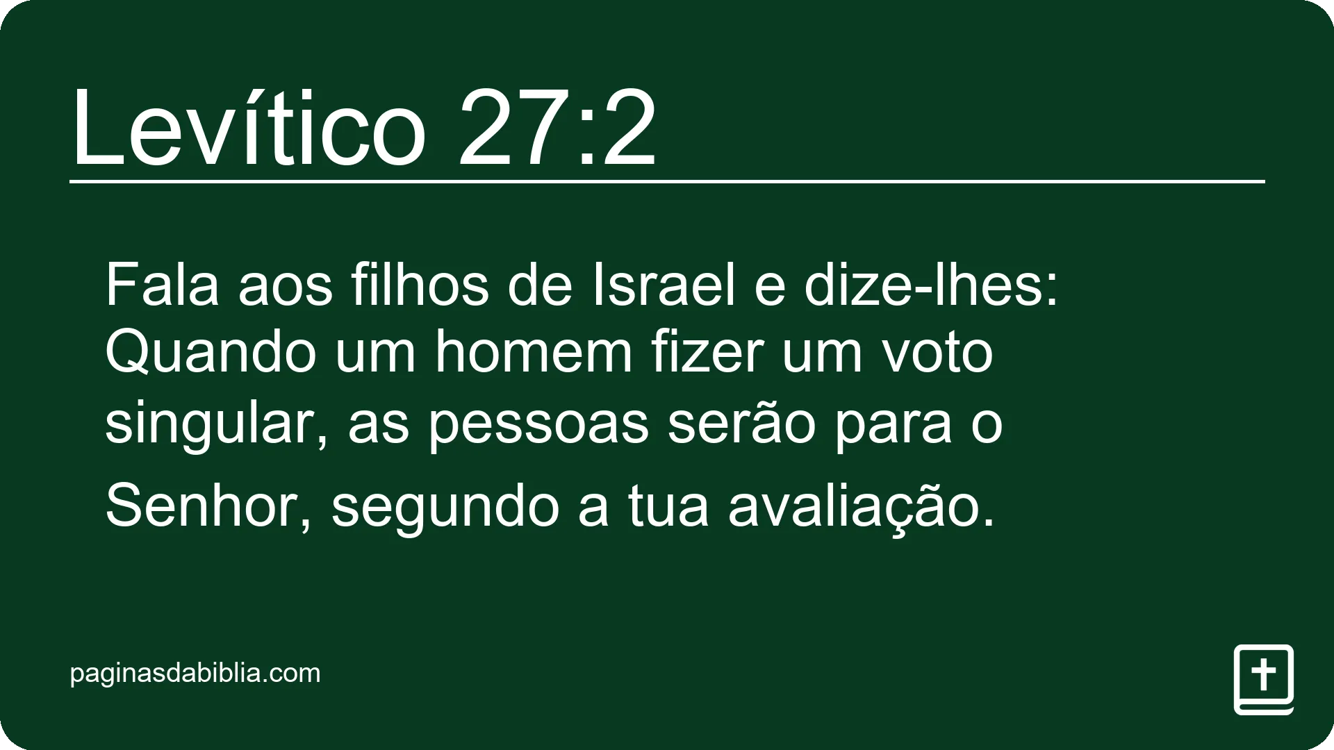 Levítico 27:2