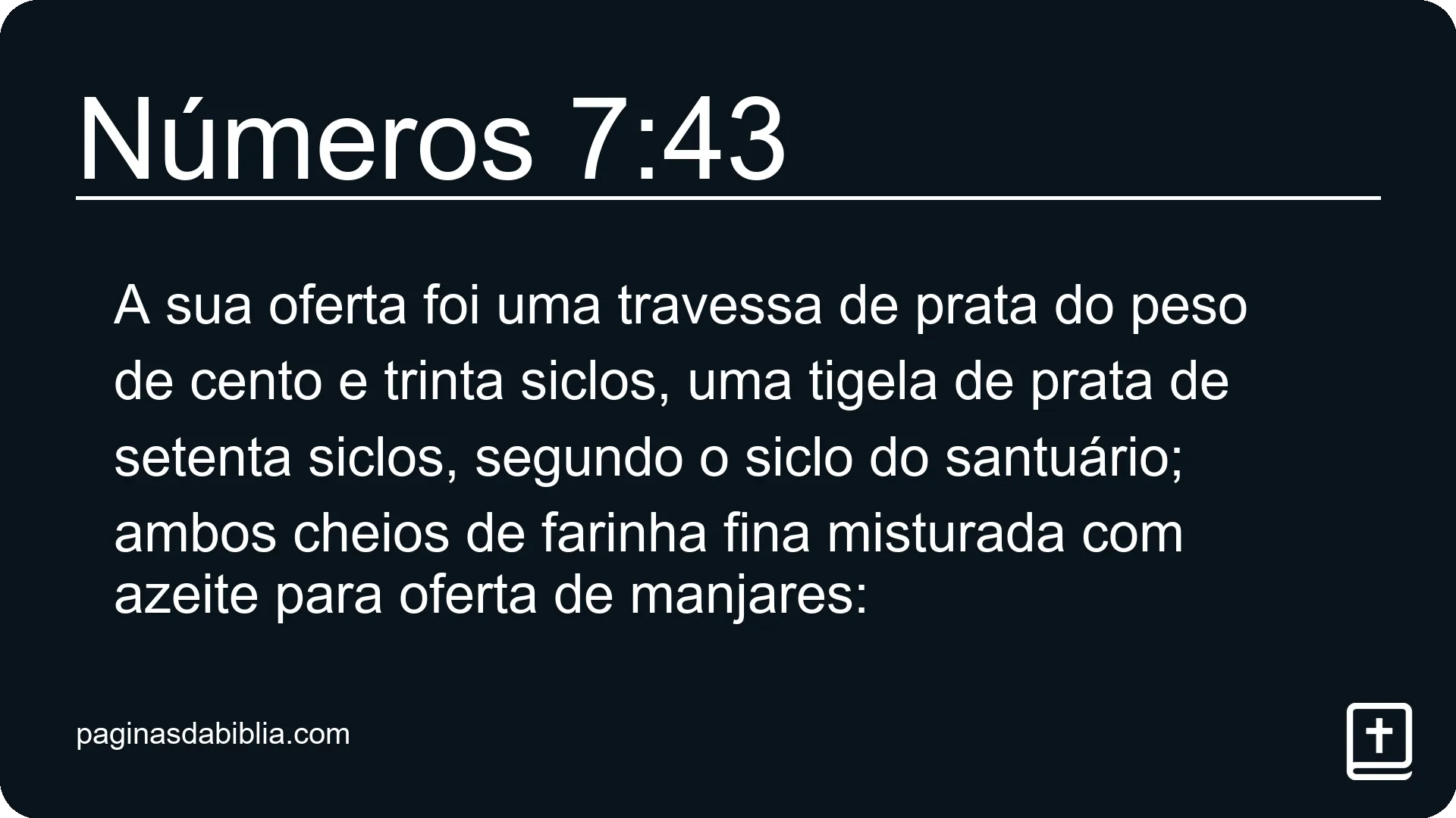 Números 7:43