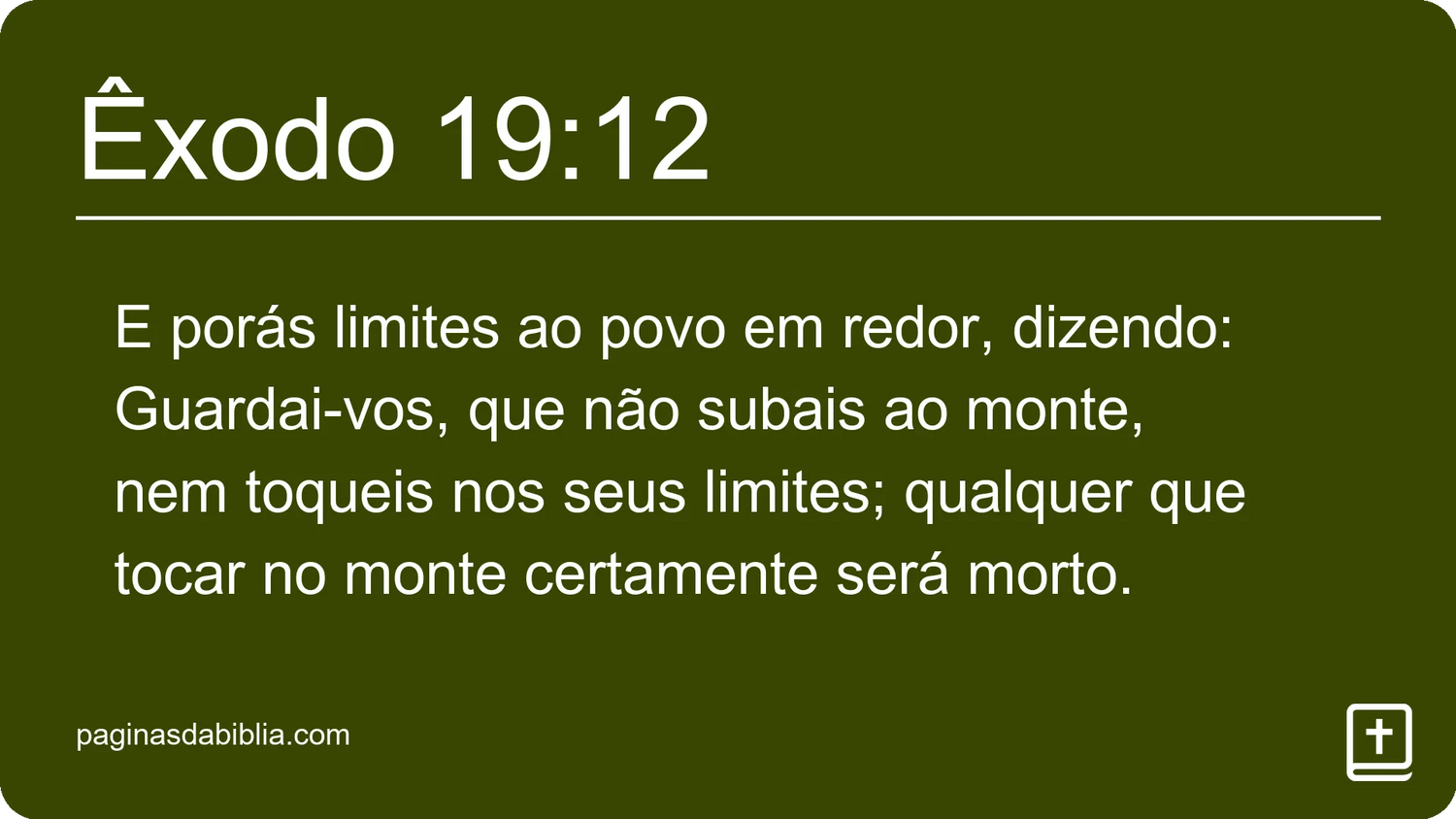 Êxodo 19:12