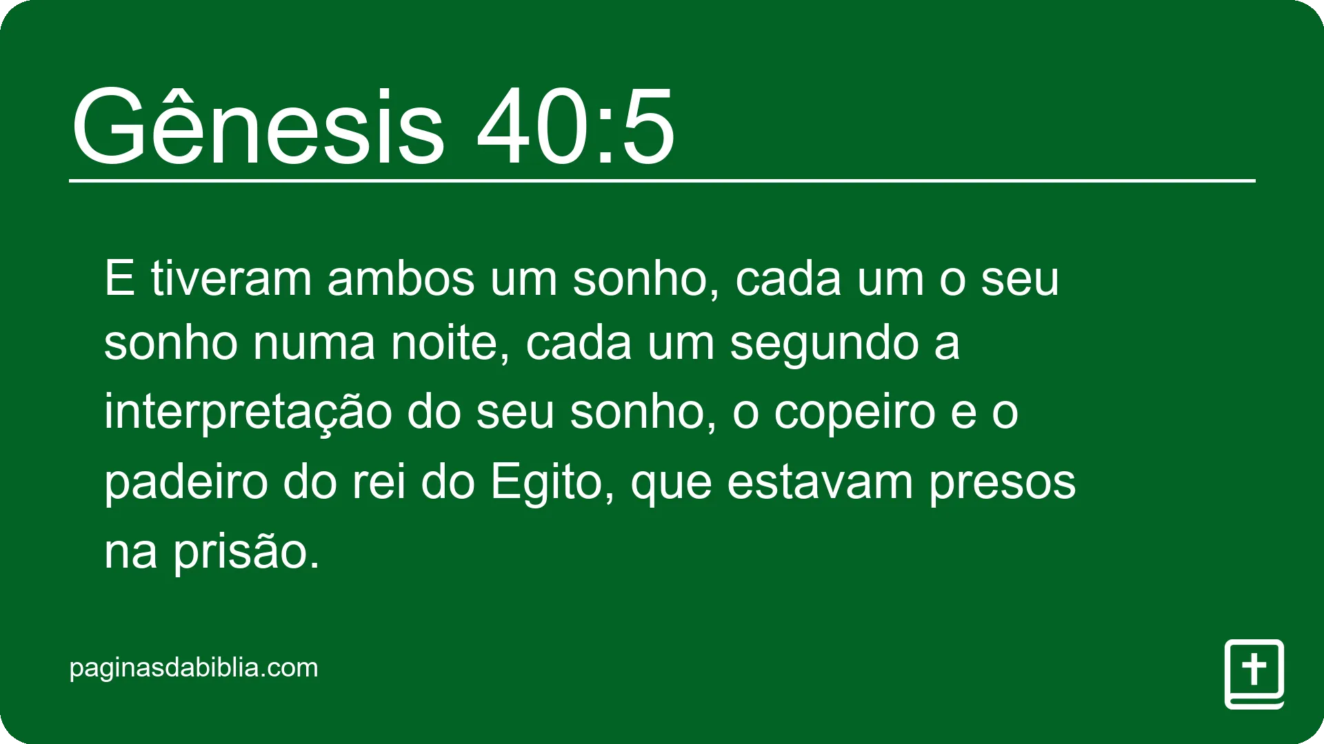 Gênesis 40:5