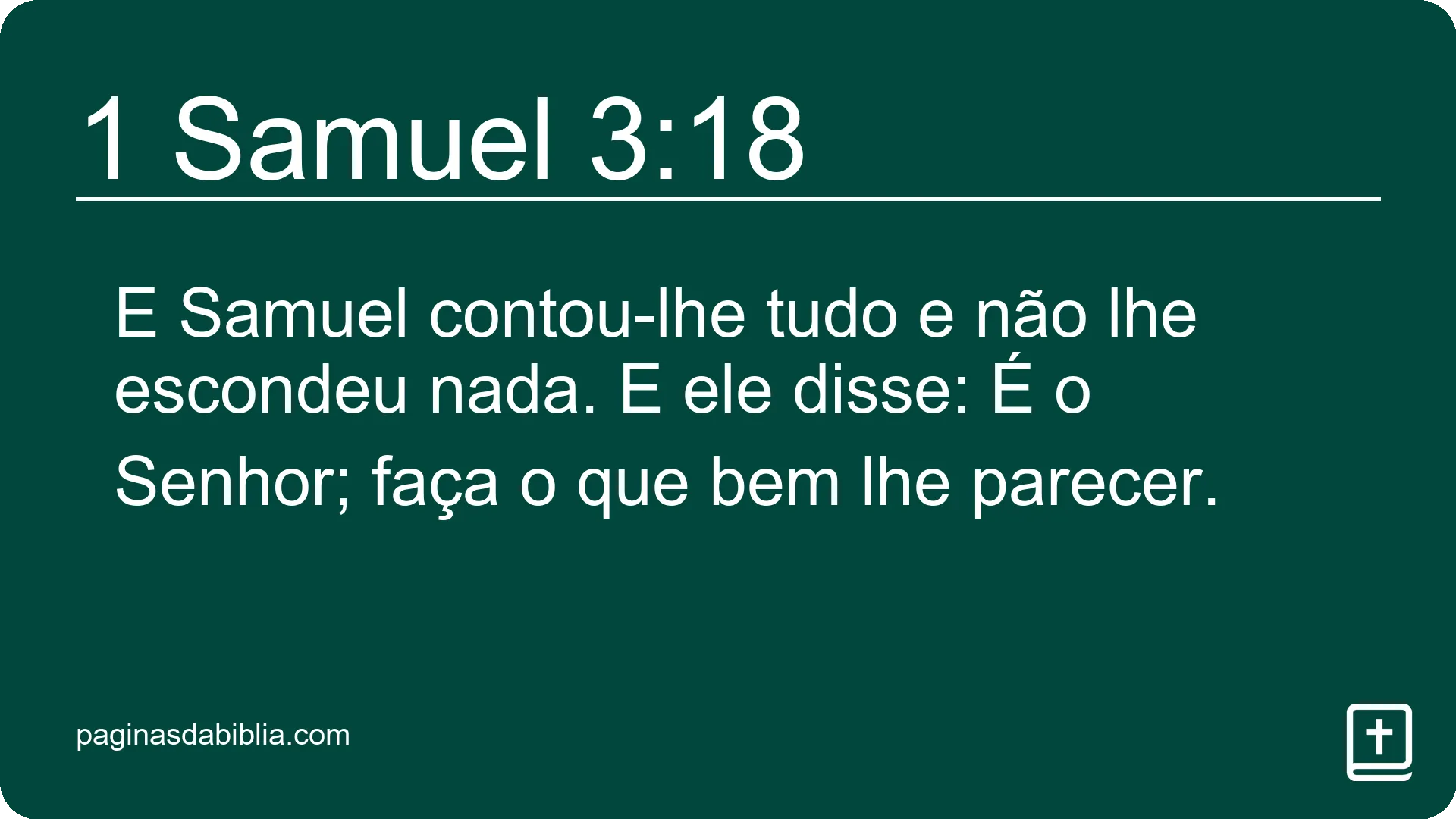 1 Samuel 3:18