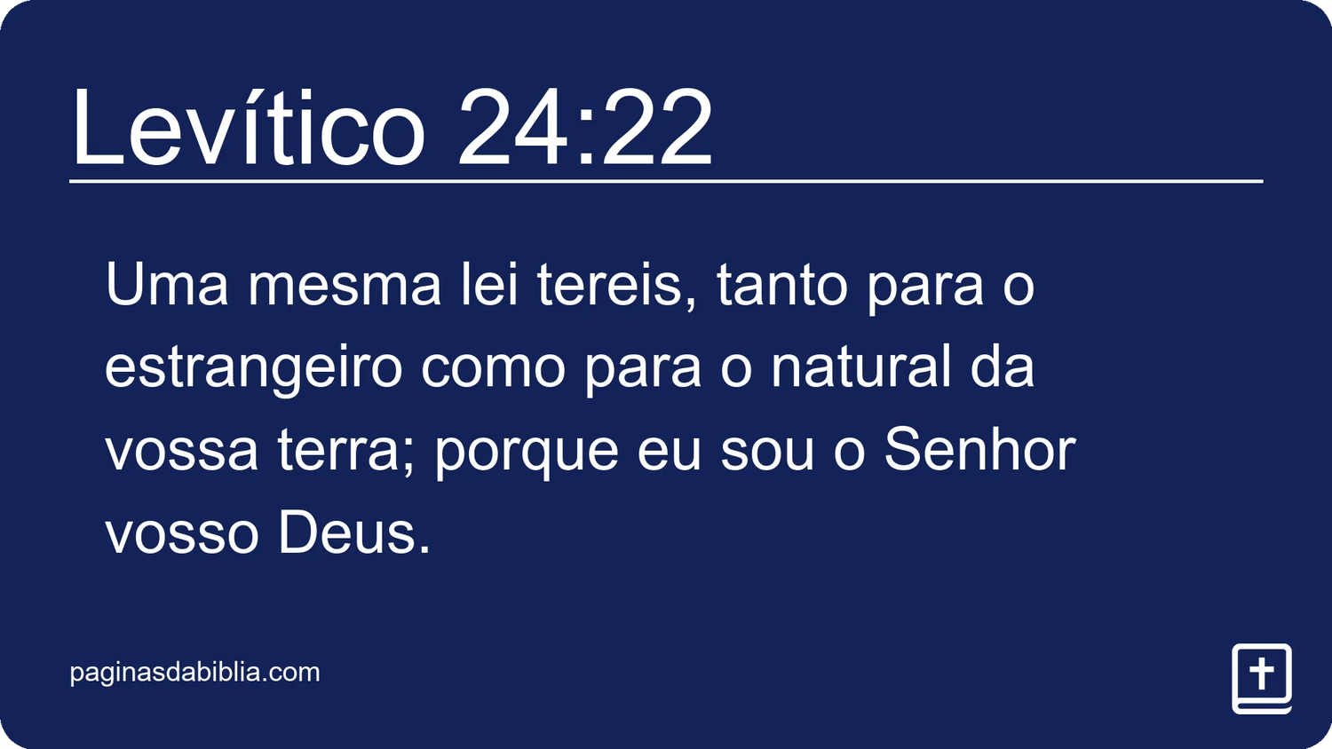 Levítico 24:22