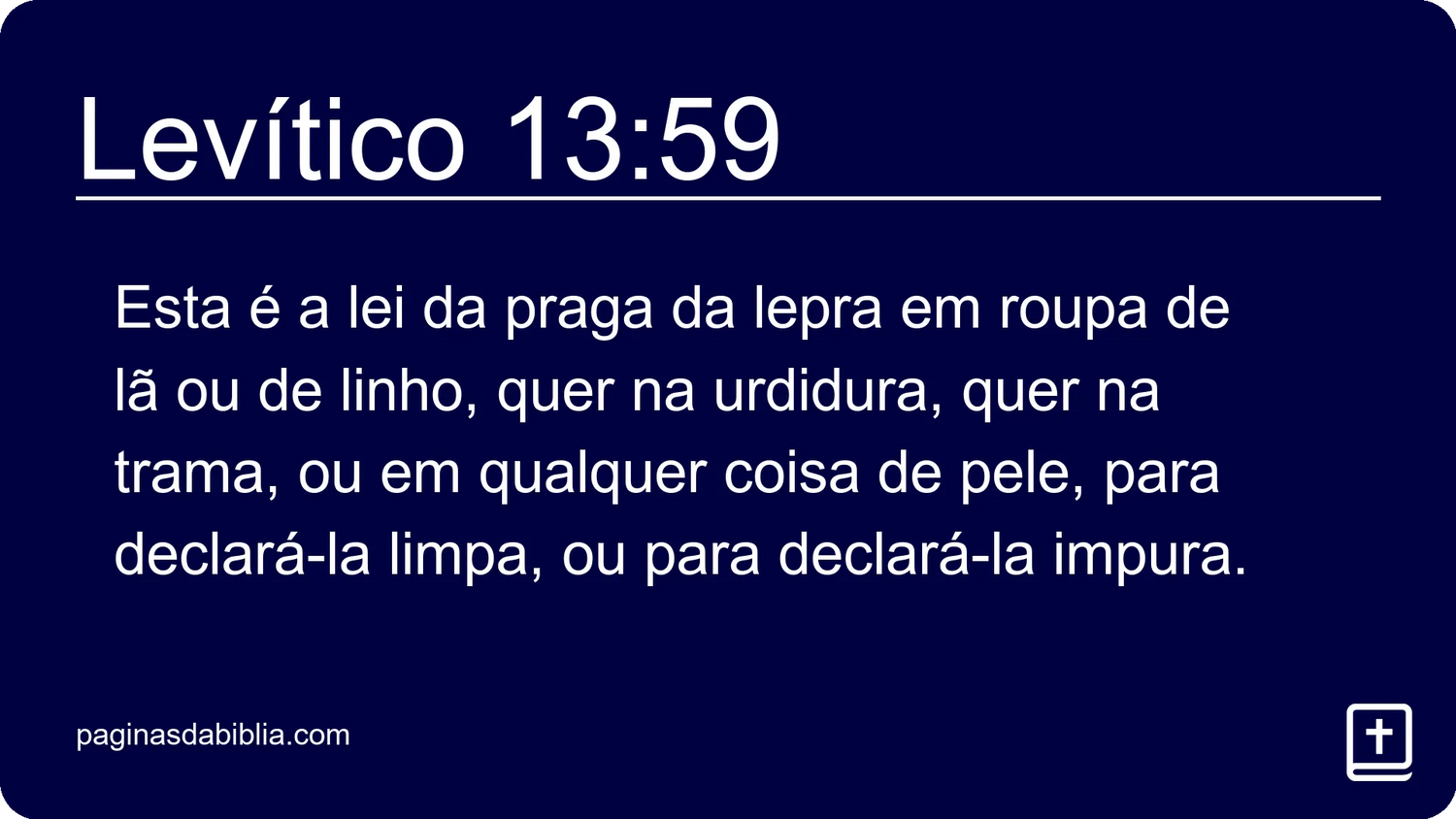 Levítico 13:59