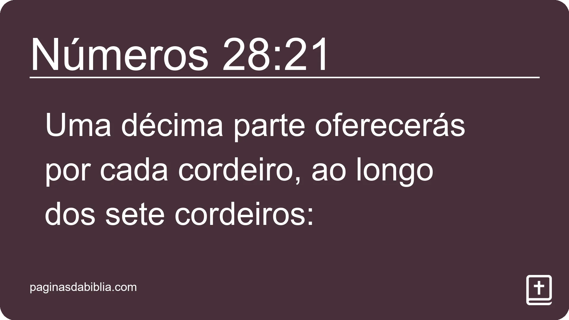 Números 28:21