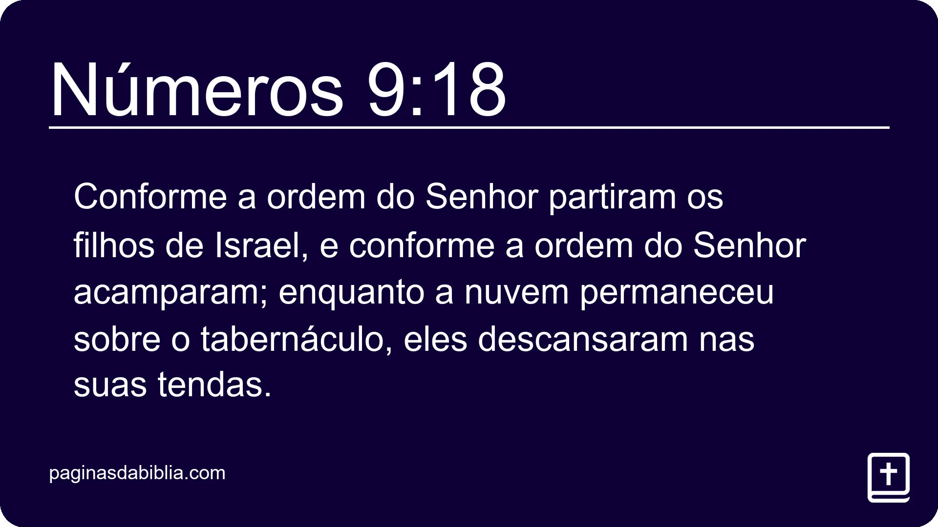 Números 9:18