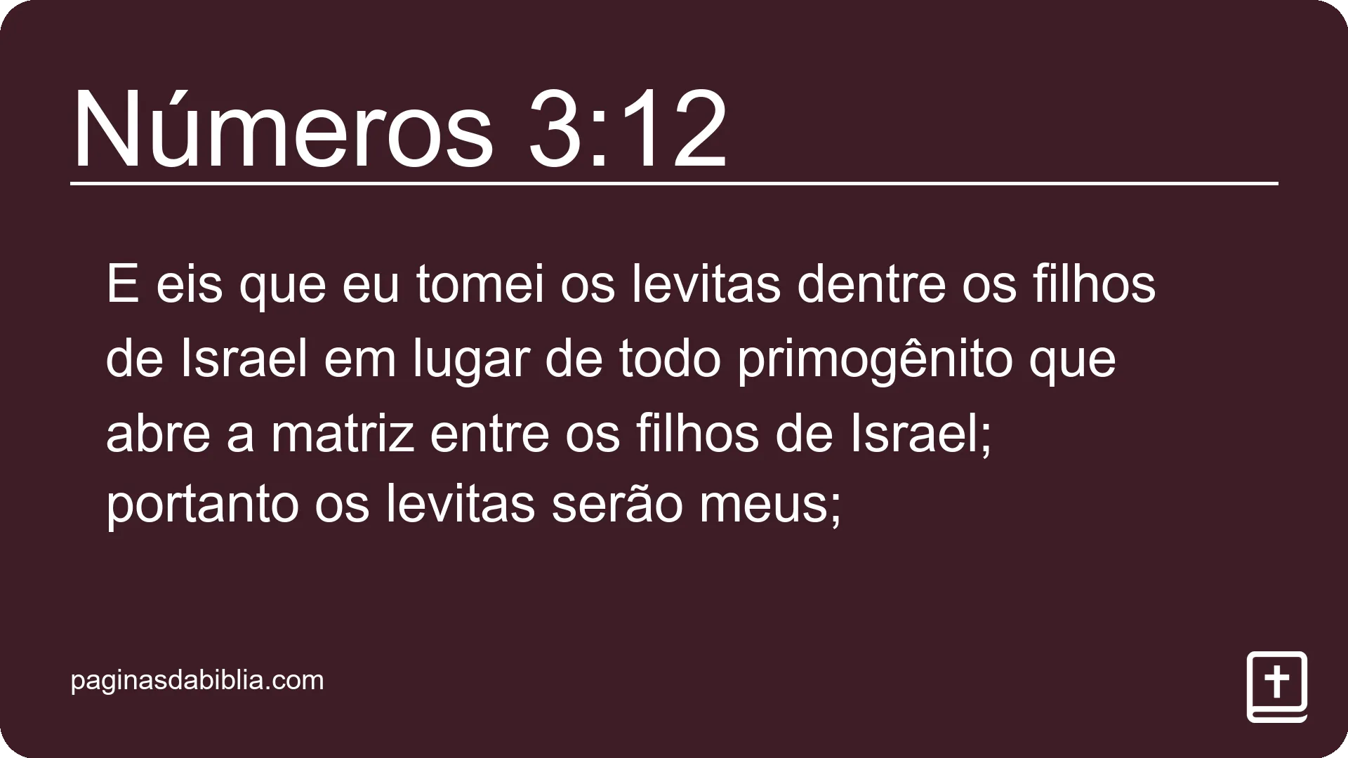 Números 3:12