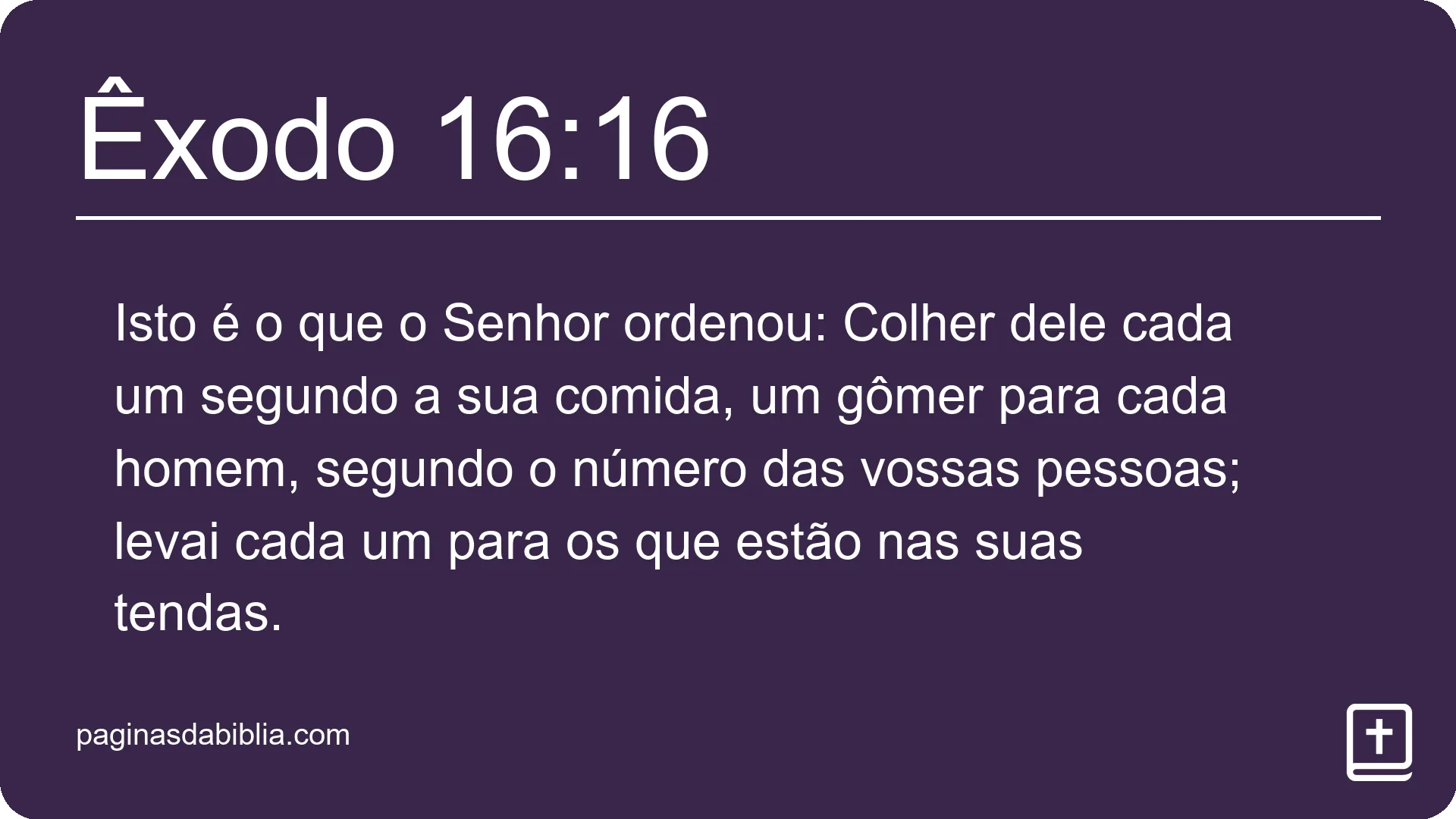 Êxodo 16:16