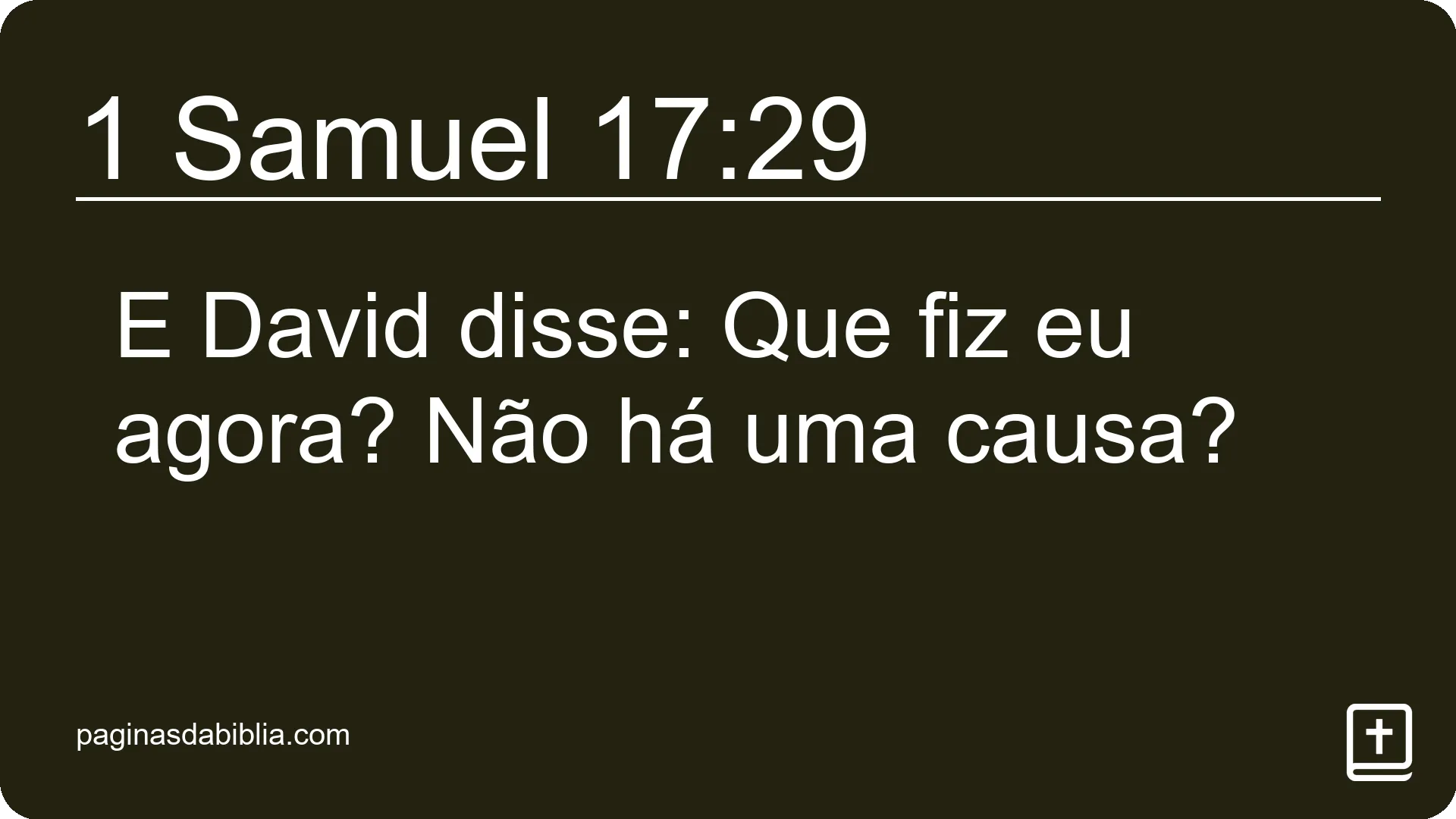 1 Samuel 17:29