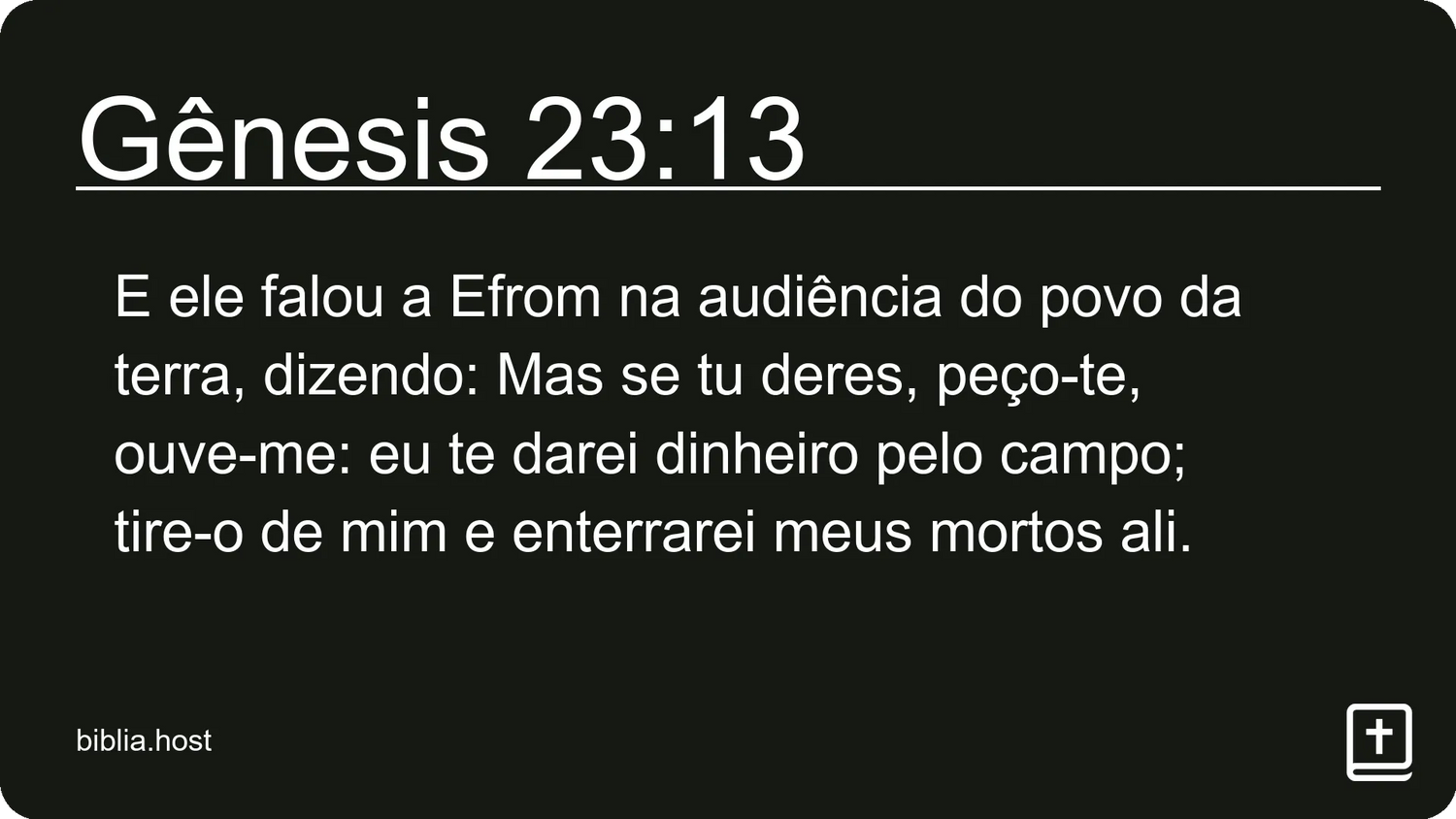 Gênesis 23:13