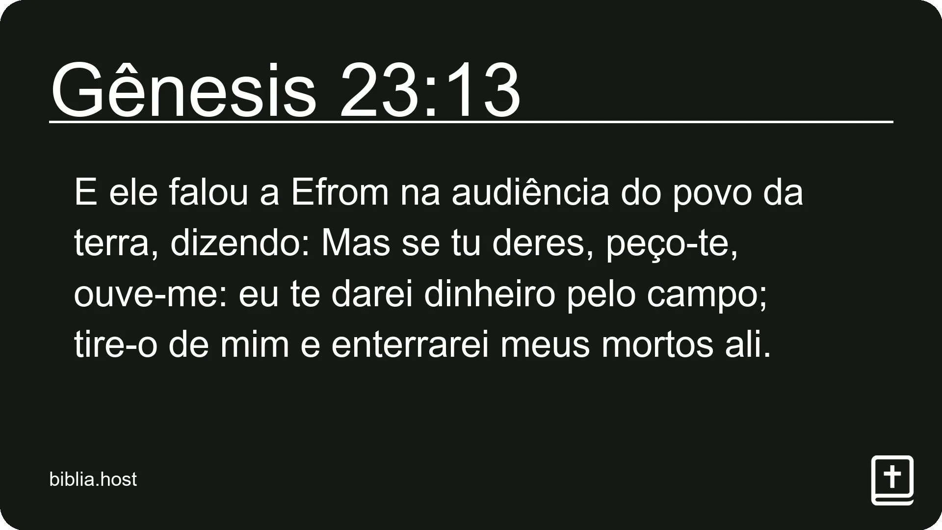 Gênesis 23:13