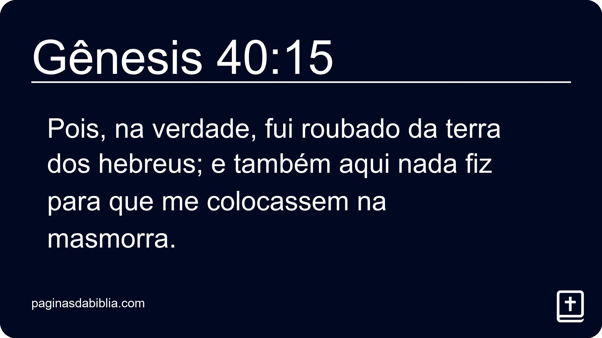 Gênesis 40:15