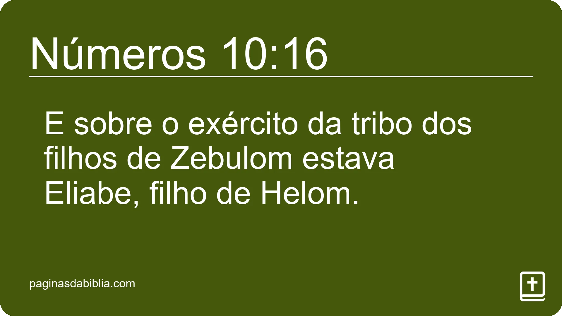 Números 10:16