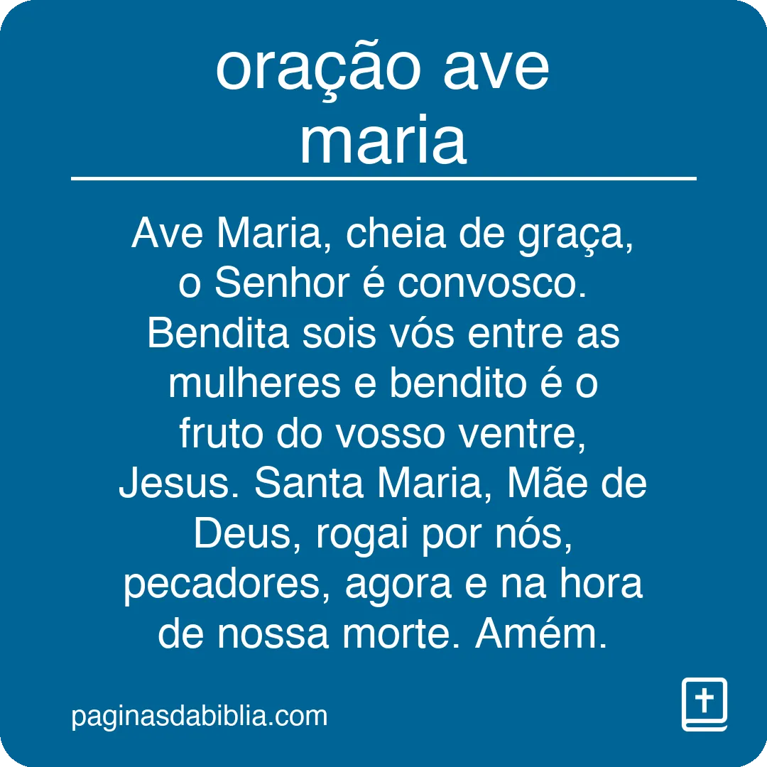 oração ave maria