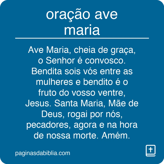 oração ave maria