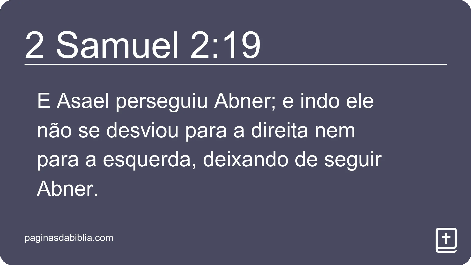 2 Samuel 2:19