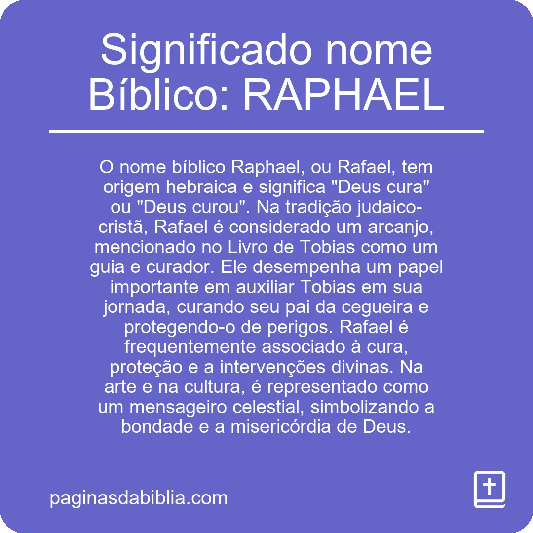 Significado nome Bíblico: RAPHAEL