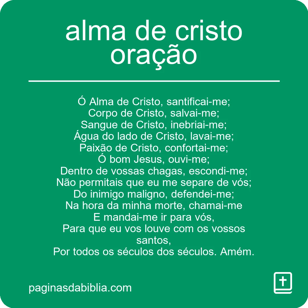 alma de cristo oração