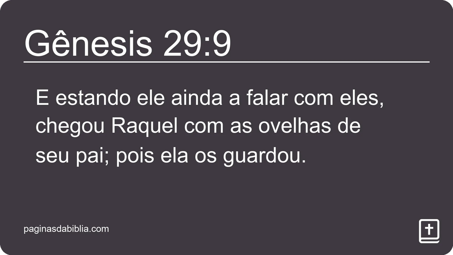 Gênesis 29:9