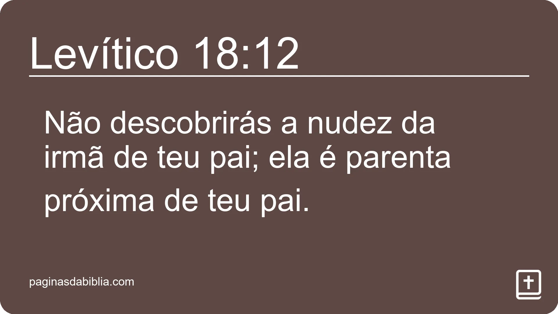 Levítico 18:12