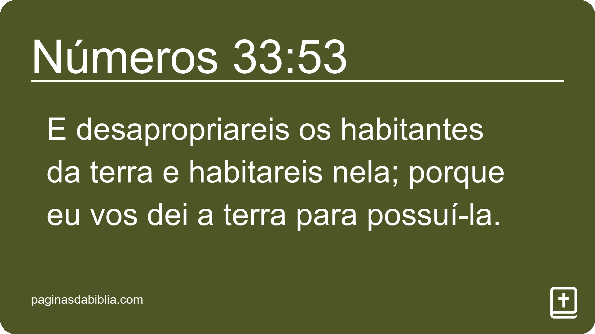 Números 33:53