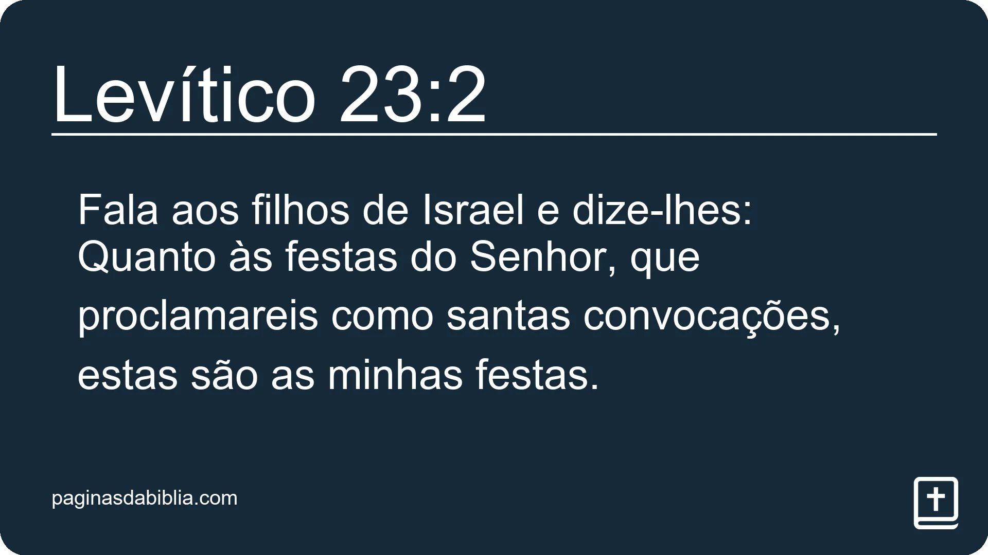 Levítico 23:2