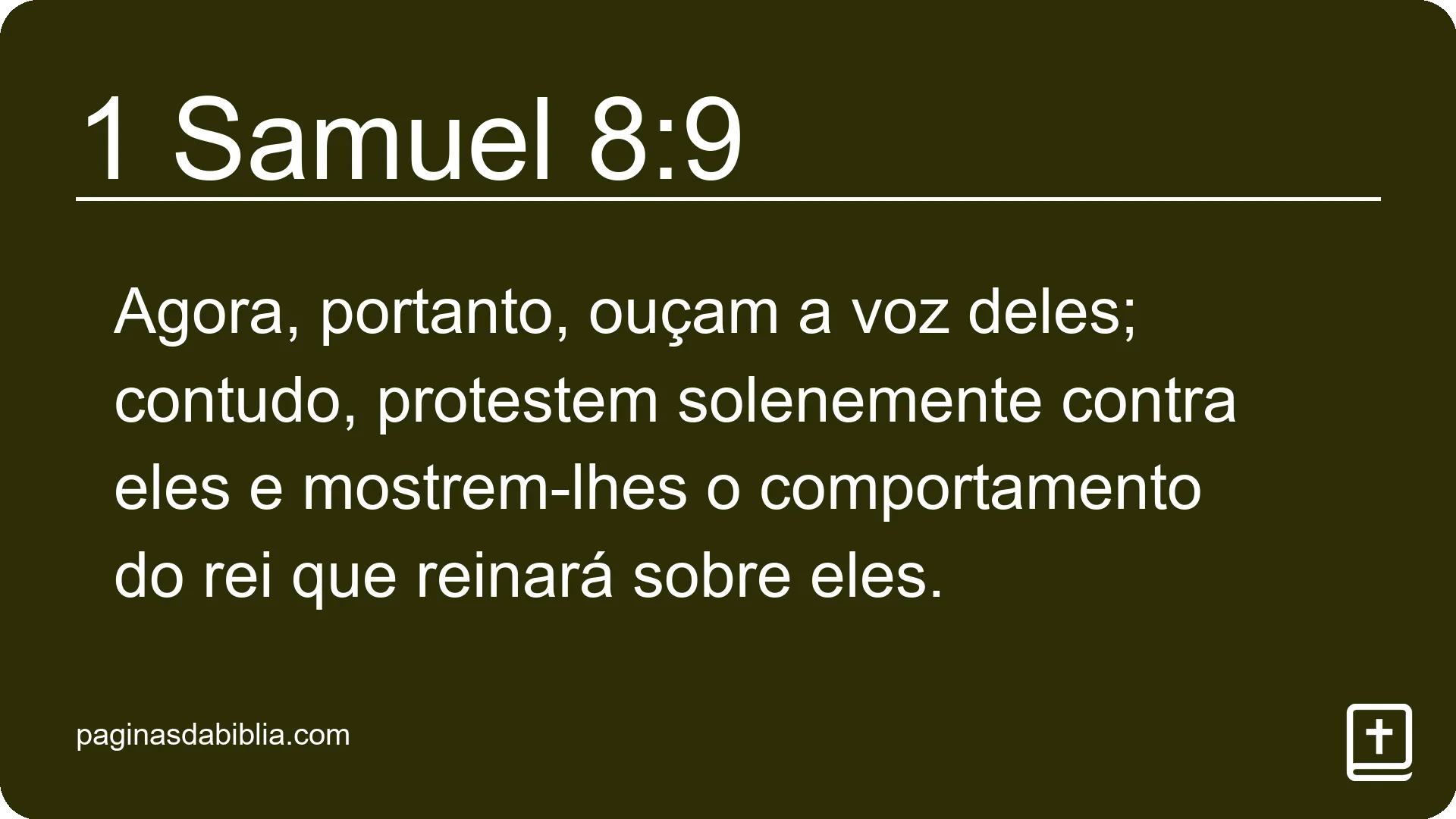 1 Samuel 8:9