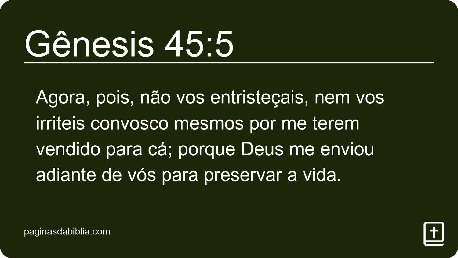 Gênesis 45:5