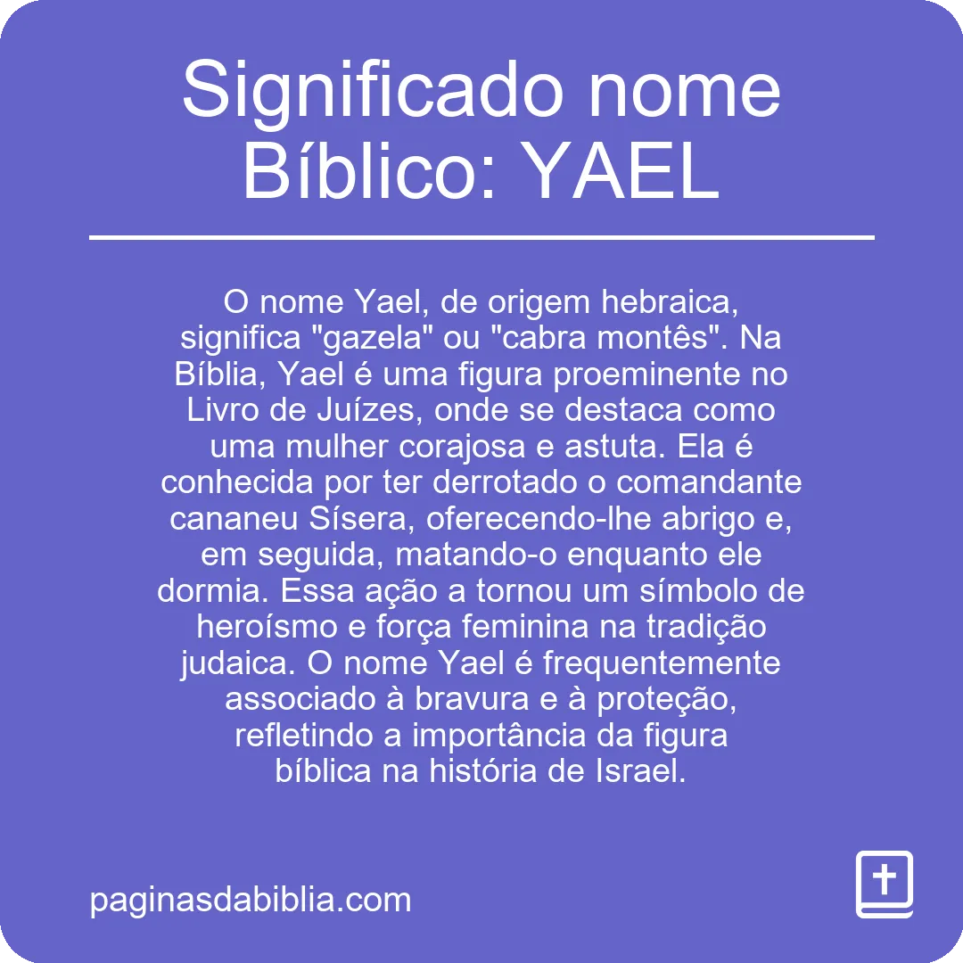 Significado nome Bíblico: YAEL