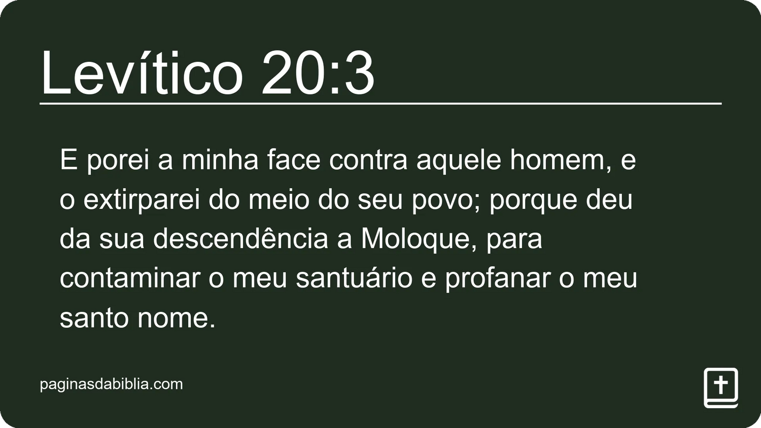 Levítico 20:3