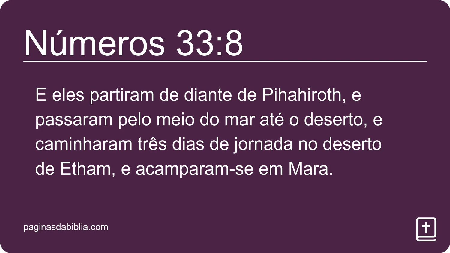 Números 33:8