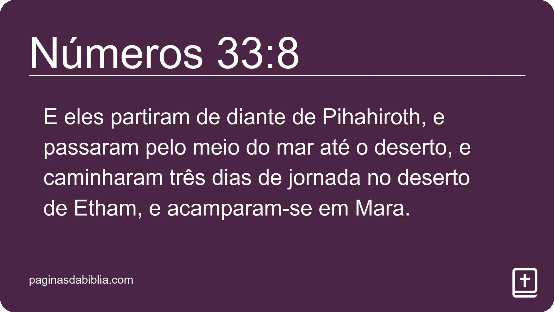 Números 33:8