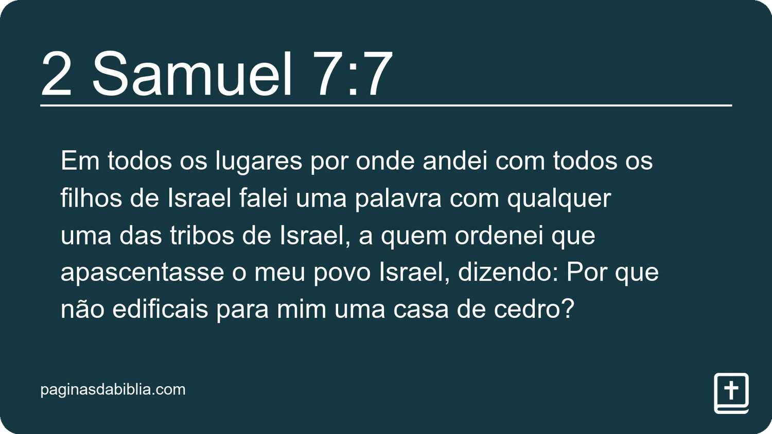 2 Samuel 7:7