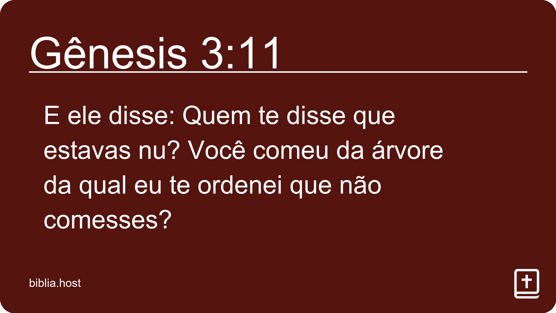 Gênesis 3:11