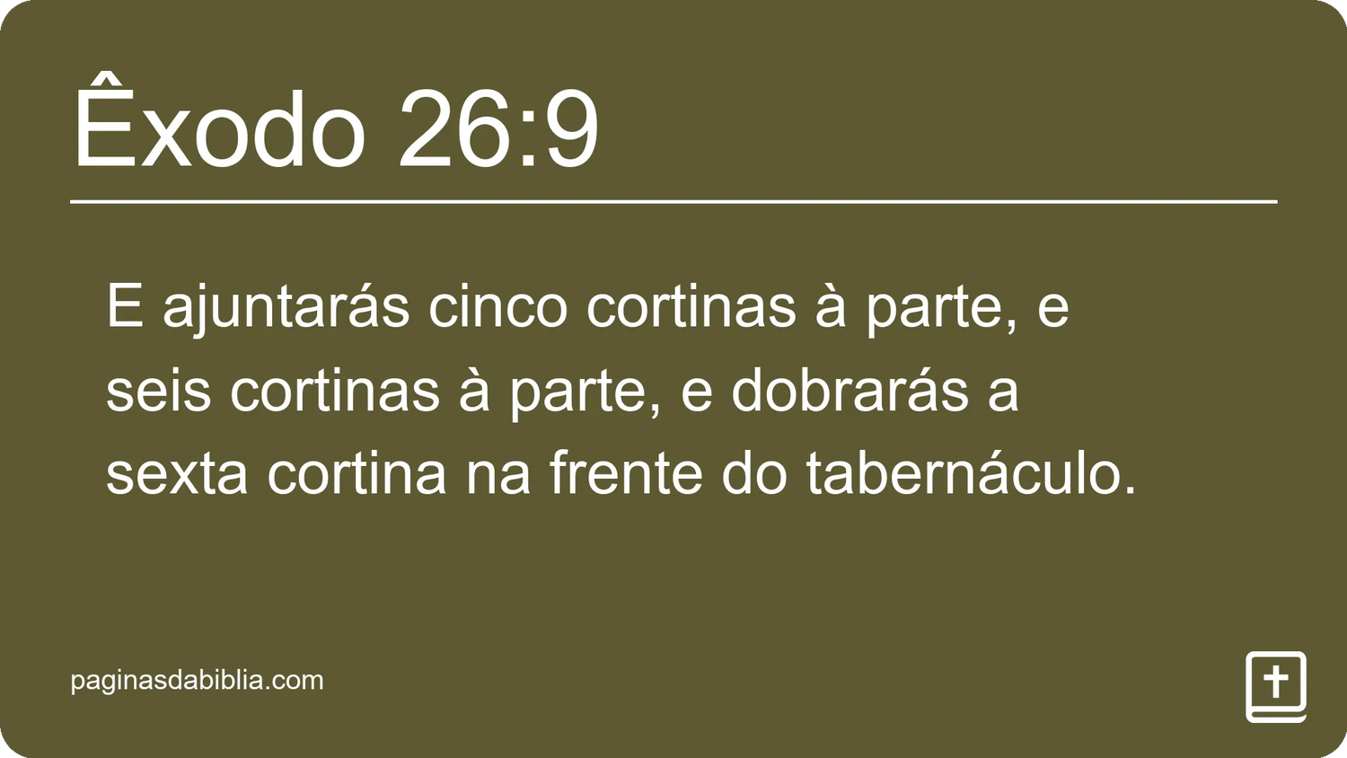 Êxodo 26:9