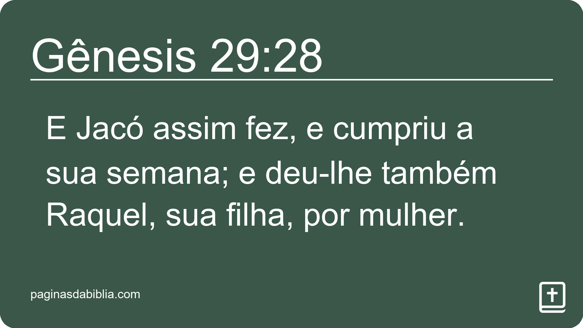 Gênesis 29:28