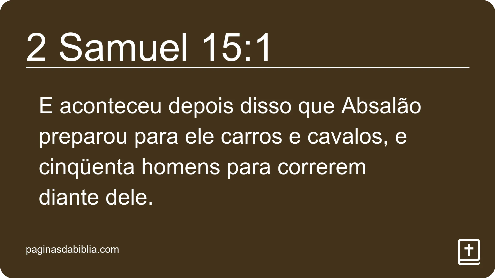 2 Samuel 15:1