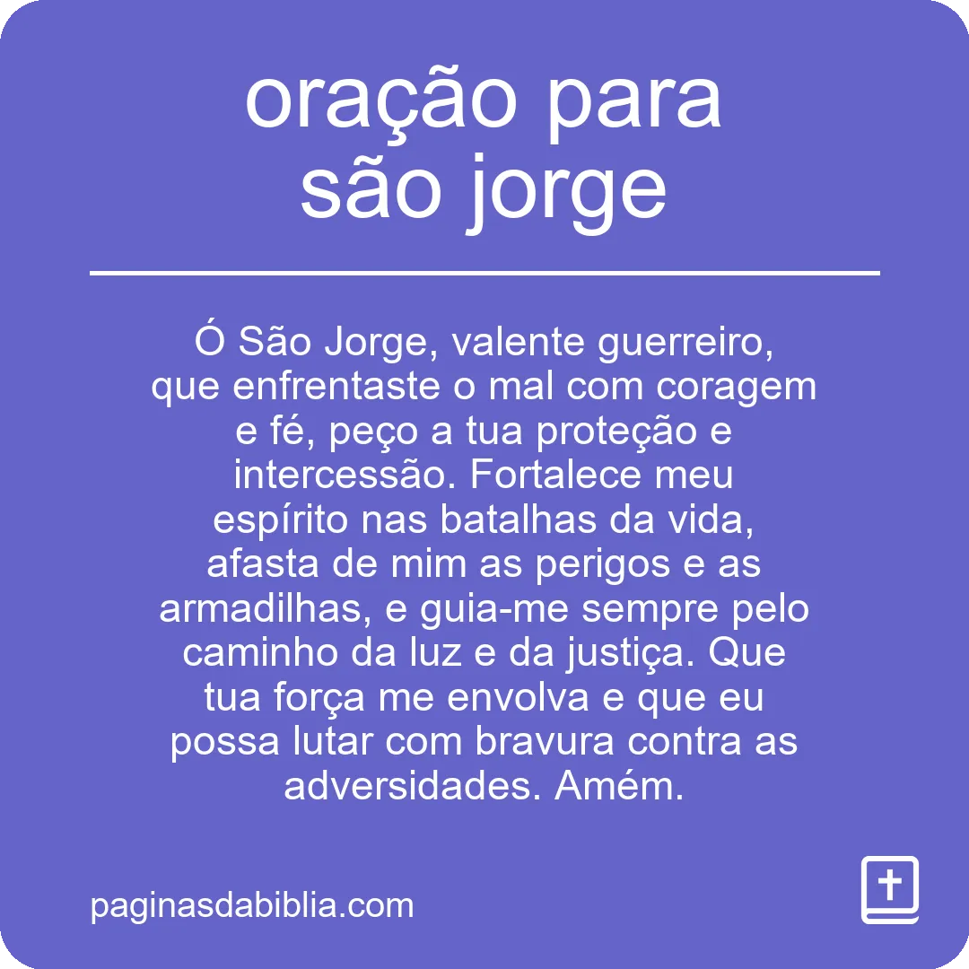 oração para são jorge