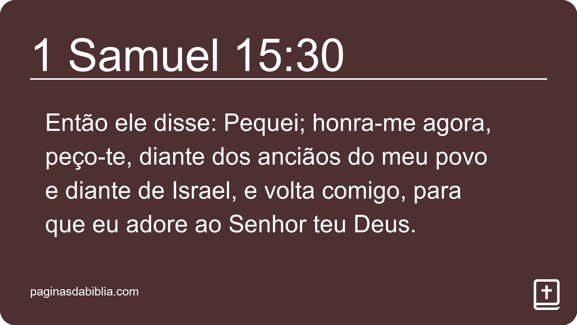 1 Samuel 15:30