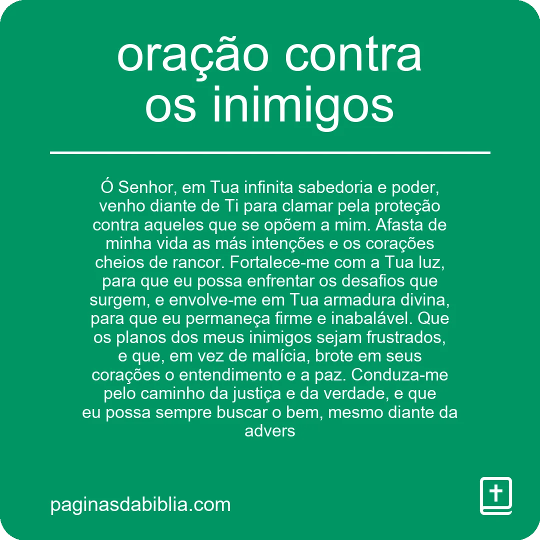 oração contra os inimigos