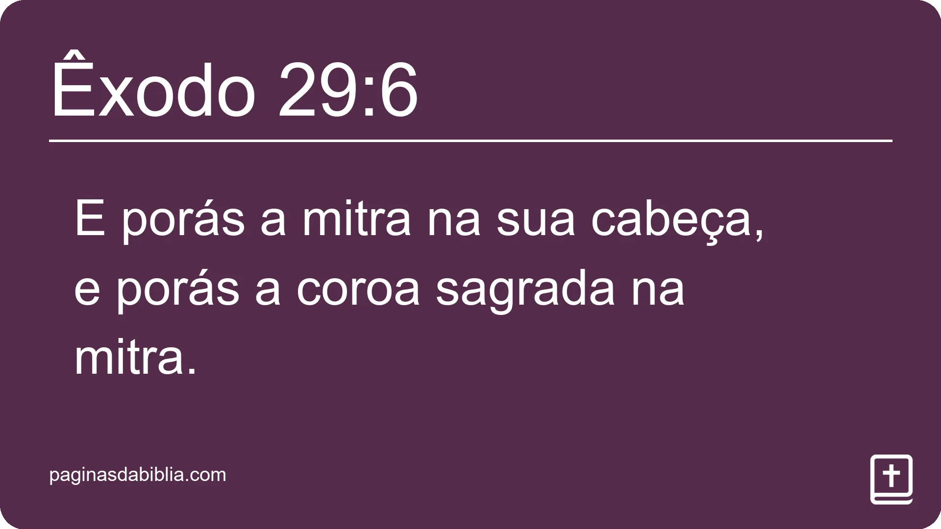 Êxodo 29:6