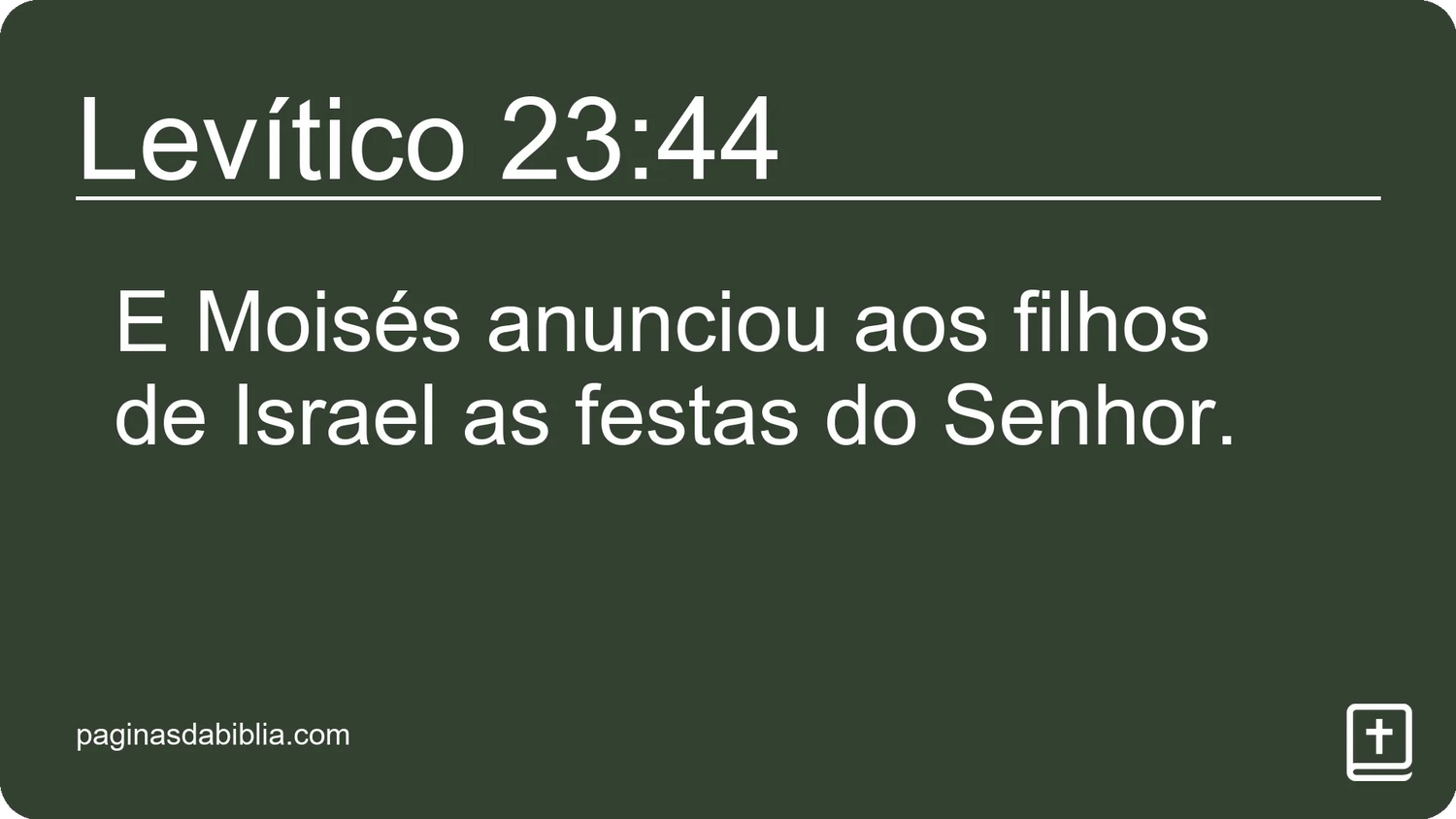 Levítico 23:44