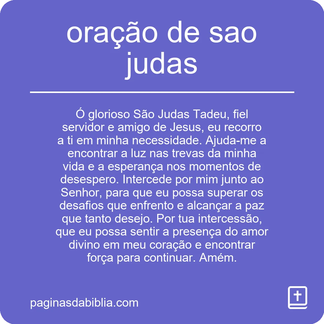 oração de sao judas