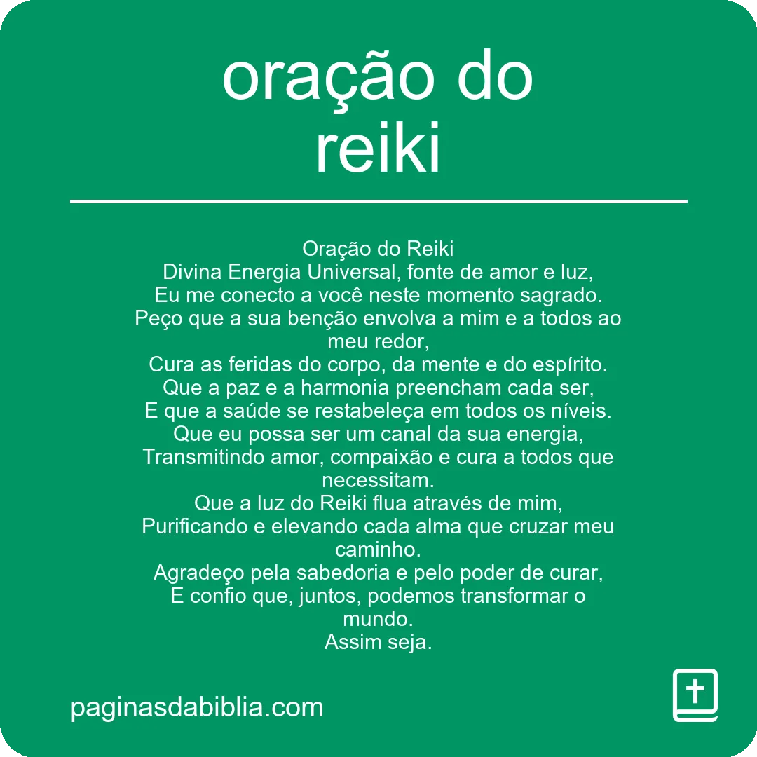 oração do reiki