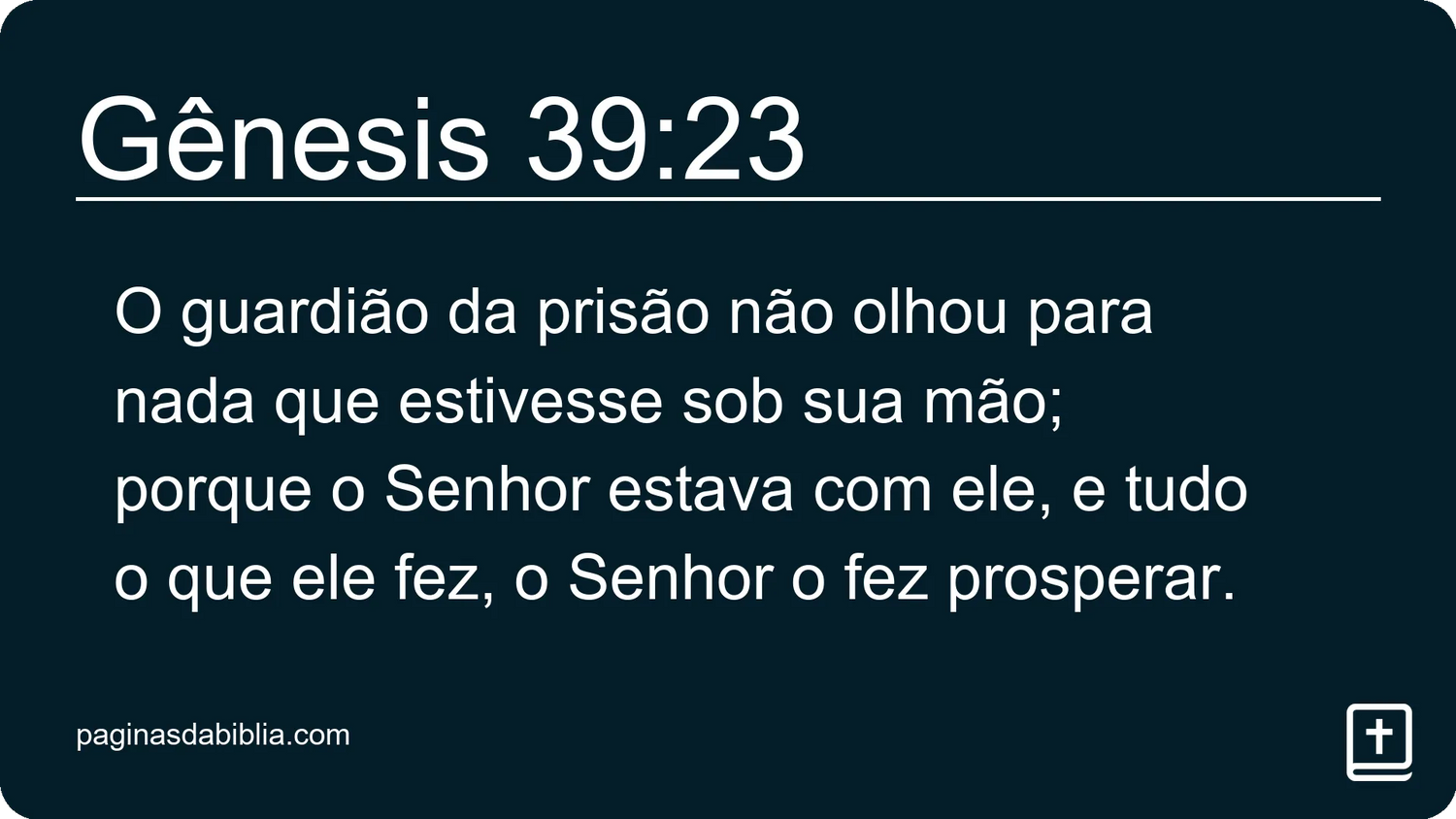 Gênesis 39:23