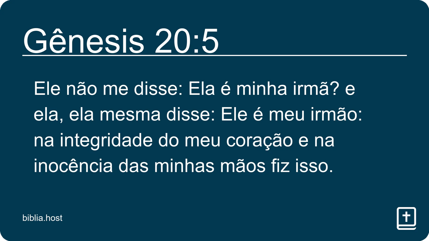 Gênesis 20:5