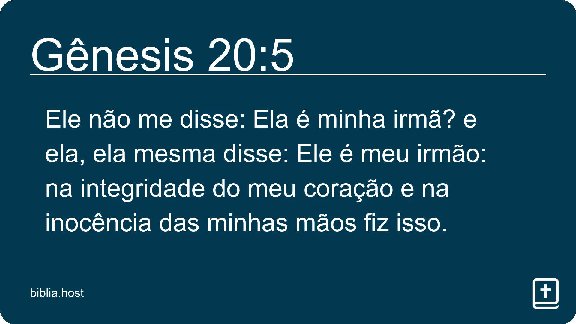 Gênesis 20:5