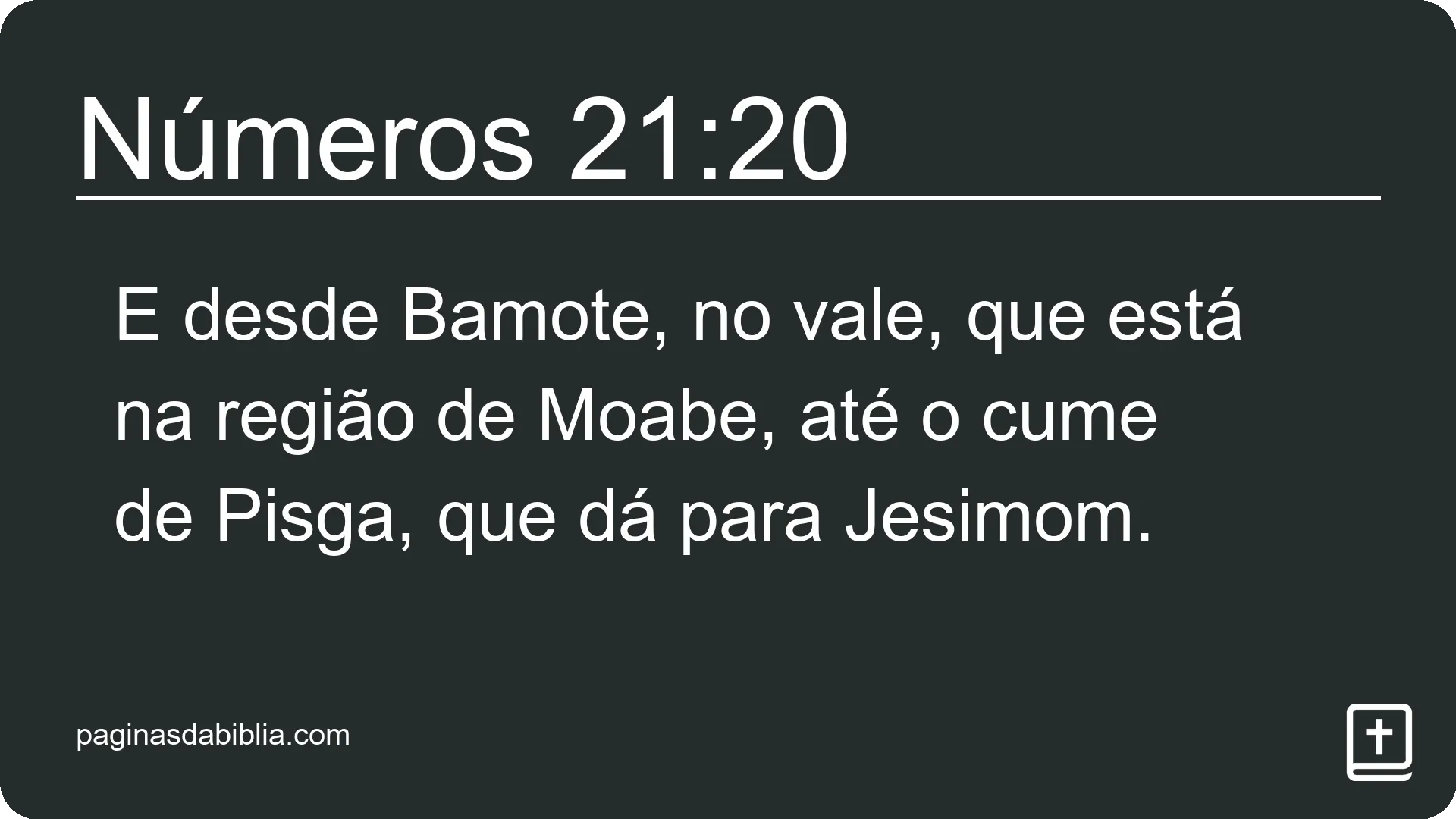 Números 21:20