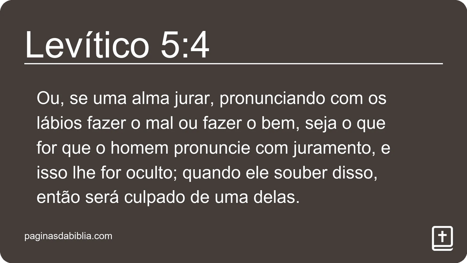 Levítico 5:4