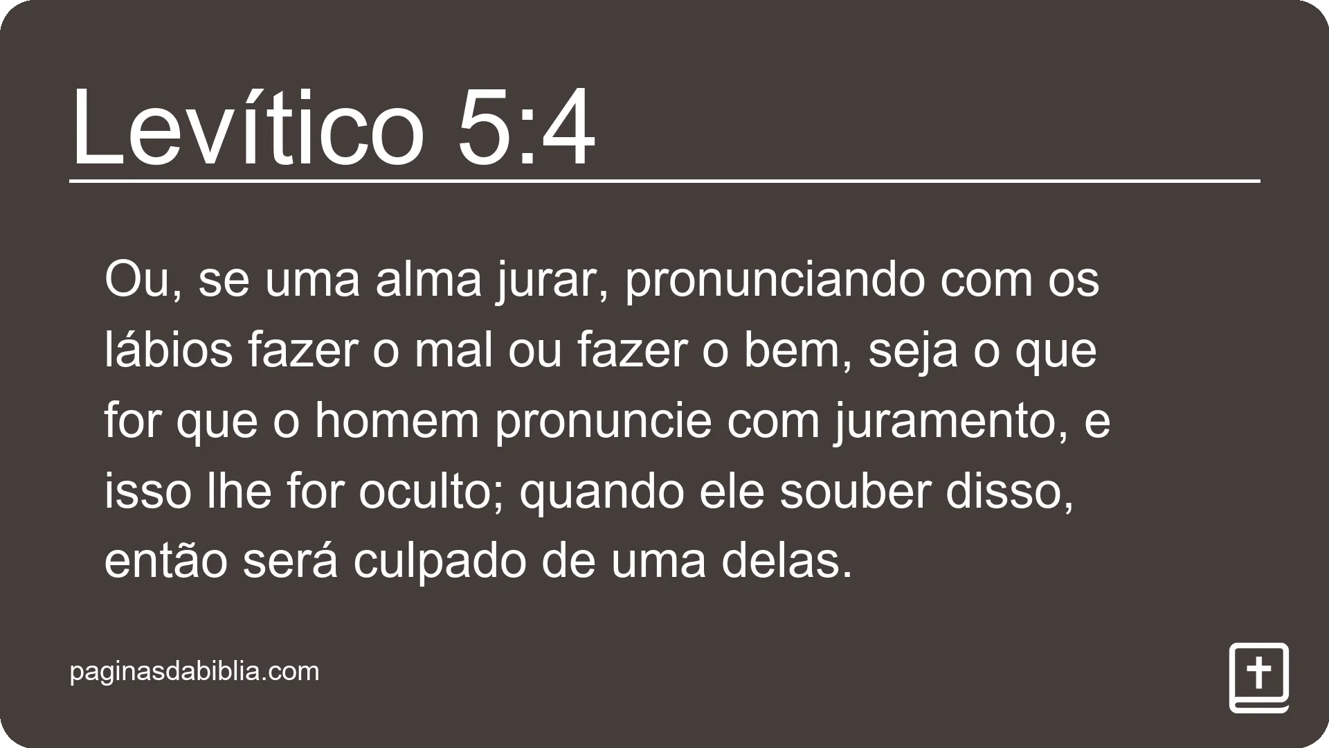 Levítico 5:4